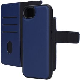 Mobiparts iPhone 16e Hoesje Echt Leer Uitneembare 2in1 Bookcase Portemonnee - Blauw