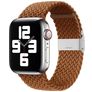 Mobigear Braided Nylon Apple Watch Bandje Klemsluiting - 49/46/45/44 mm - Bruin