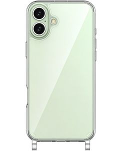 Mobigear Mix & Match Doorzichtig iPhone 16 Flexibel TPU Hoesje met koord - Transparant