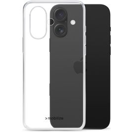 Mobilize Gelly Doorzichtig iPhone 16 Plus Hoesje Flexibel TPU Backcover - Transparant
