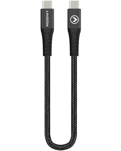 Mobilize Strong Nylon USB-C naar USB-C Kabel 0,2 m - Zwart