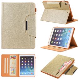 Mobigear Luxury iPad 7 (2019) Hoes Bookcase + Stylus Houder - Goud