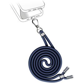 Valenta Nylon Lanyard Universeel Telefoonkoord Verstelbaar - Navy blue