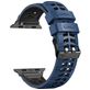 Mobigear Aero Armor Siliconen Apple Watch Bandje Gespsluiting - 42/41/40/38 mm - Zwart / Marineblauw