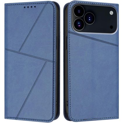 Mobigear Frosted Flip iPhone 17 Pro Hoesje Bookcase Portemonnee - Blauw