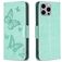 Mobigear Butterfly iPhone 15 Pro Max Hoesje Bookcase Portemonnee - Groen