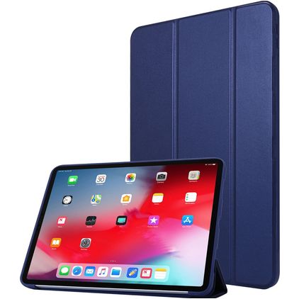 Mobigear Tri-Fold Gel iPad Pro 11 Inch (2022) Hoes TPU,Kunstleer Bookcase - Marineblauw