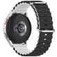 Mobigear Ocean Siliconen Smartwatch Bandje Gespsluiting - Universeel 22 mm connector - Zwart / Wit