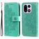 Mobigear Flowers OnePlus 15 Hoesje Bookcase Portemonnee - Groen
