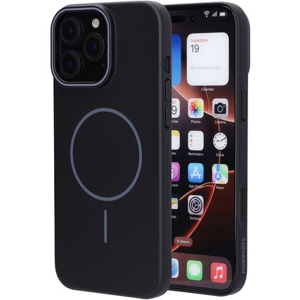 Mobiparts Slim Line iPhone 16 Pro Max MagSafe Hoesje Hardcase Backcover - Onyx Black