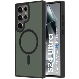 Mobiparts Hardcover Samsung Galaxy S24 Ultra MagSafe Hoesje Hardcase Backcover - Satin Black