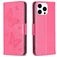 Mobigear Butterfly iPhone 15 Pro Hoesje Bookcase Portemonnee - Magenta