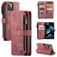 Caseme C30 iPhone 13 Hoesje Bookcase Portemonnee - Rood