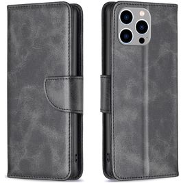 Mobigear Excellent iPhone 15 Pro Max Hoesje Bookcase Portemonnee - Zwart