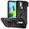 Mobigear Armor Ring Cam Slide Xiaomi Redmi A1 4G Hoesje Hardcase Backcover Shockproof met Ringhouder en Camera Slider - Zwart