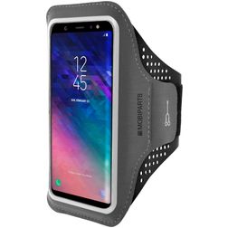 Mobiparts Comfort Fit Telefoonhouder Hardlopen Samsung Galaxy A6 (2018) Sport Hoesje Neopreen Sportarmband - Zwart