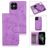 Mobigear Wallet iPhone 12 Hoesje Uitneembare 2in1 Bookcase Portemonnee - Paars