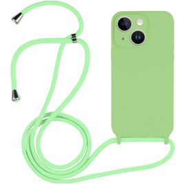 Mobigear Lanyard iPhone 14 Siliconen Hoesje met koord - Groen Mobigear Lanyard iPhone 14 Siliconen Hoesje met koord - Groen