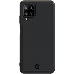 Valenta Snap Samsung Galaxy A12 Hoesje Echt Leer Backcover - Zwart