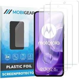 Mobigear Motorola Edge 30 Neo Screenprotector Folie - Case Friendly (3-Pack)