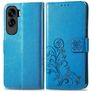Mobigear Clover HONOR 90 Lite Hoesje Bookcase Portemonnee - Blauw