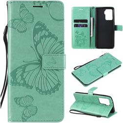 Mobigear Butterfly OPPO A94 5G Hoesje Bookcase Portemonnee - Turquoise