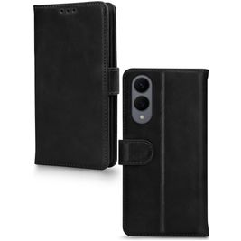 Mobilize Premium Gelly Samsung Galaxy S25 Edge Hoesje Bookcase Portemonnee - Zwart