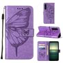 Mobigear Butterfly Sony Xperia 1 IV Hoesje Bookcase Portemonnee - Paars