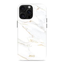 MIO iPhone 16 Pro MagSafe Hoesje Hardcase Backcover - White Marble