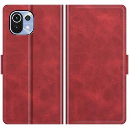 Mobigear Slim Magnet Xiaomi Mi 11 Lite Hoesje Bookcase Portemonnee - Rood