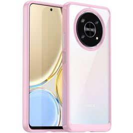 Mobigear Crystal HONOR Magic 4 Lite Hoesje Hardcase Backcover - Transparant / Roze