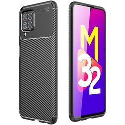 Mobigear Racing Samsung Galaxy M32 4G Hoesje Flexibel TPU Backcover - Zwart