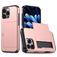 Mobigear Card iPhone 16 Pro Max Hoesje Hardcase Backcover Shockproof met Pasjeshouder - Roségoud