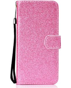 Mobigear Glitter Huawei Y6p Hoesje Bookcase Portemonnee - Roze