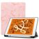 Mobigear Tri-Fold Marble iPad Air 3 (2019) Hoes Bookcase + Stylus Houder - Roze