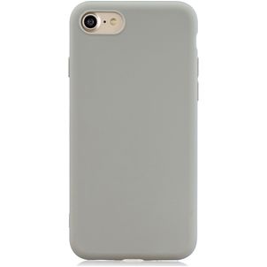 Mobigear Colors iPhone 8 Hoesje Flexibel TPU Backcover - Grijs