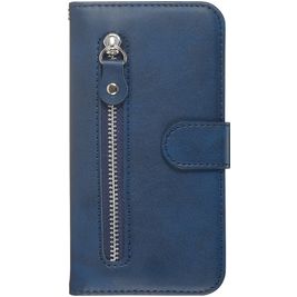 Mobigear Zipper Samsung Galaxy S20 Hoesje Bookcase Portemonnee - Blauw