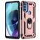 Mobigear Armor Ring Motorola Moto G71 5G Hoesje Hardcase Backcover Shockproof met Ringhouder - Roségoud