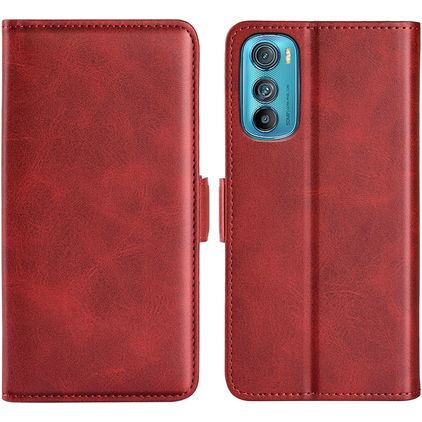 Mobigear Slim Magnet Motorola Edge 30 Hoesje Bookcase Portemonnee - Rood