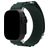 Mobilize Alpine Nylon Apple Watch Bandje Gespsluiting - 49/46/45/44 mm - Donkergroen