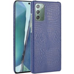Mobigear Croco Samsung Galaxy Note 20 Hoesje Hardcase Backcover - Blauw
