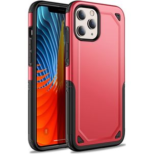 Mobigear Slim Armor iPhone 12 Pro Max Hoesje Hardcase Backcover Shockproof - Rood