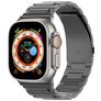 Mobigear Perth Titanium Apple Watch Bandje Vouwsluiting - 49/46/45/44 mm - Zwart
