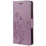 Mobigear Flowers Samsung Galaxy A23 Hoesje Bookcase Portemonnee - Paars