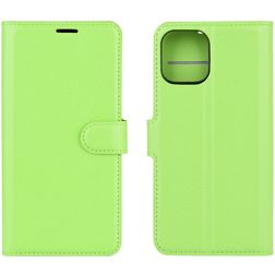 Mobigear Classic iPhone 12 Mini Hoesje Bookcase Portemonnee - Groen