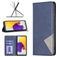 Mobigear Rhombus Slim Samsung Galaxy A73 Hoesje Bookcase - Blauw