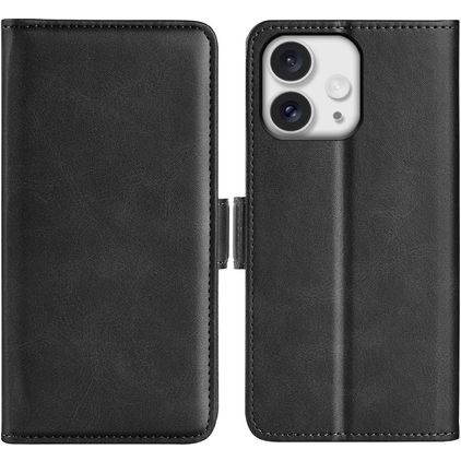 Mobigear Slim Magnet iPhone 16 Pro Hoesje Bookcase Portemonnee - Zwart