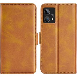 Mobigear Slim Magnet Realme 9 Pro Plus Hoesje Bookcase Portemonnee - Cognac