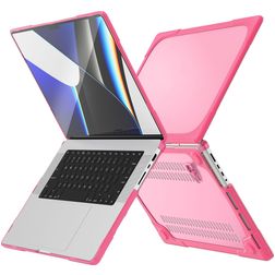 Mobigear Shockproof MacBook Pro 14 Inch (2021-2024) Hoes Hardshell Laptopcover MacBook Case - Roze - Model A2442 / A2779 / A2918 / A2992