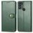 Mobigear Snap Button TCL 305 Hoesje Bookcase Portemonnee - Groen